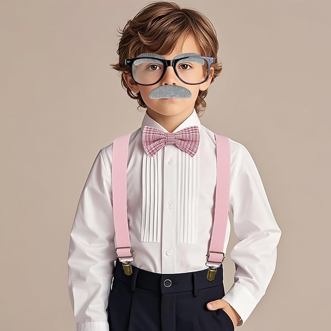 mifengda Boys Suspenders and Bow Tie Set Kids Suspenders and Pre-Tied Bow Tie Adjustable Toddler Baby for Kids Wedding Party - Image 4